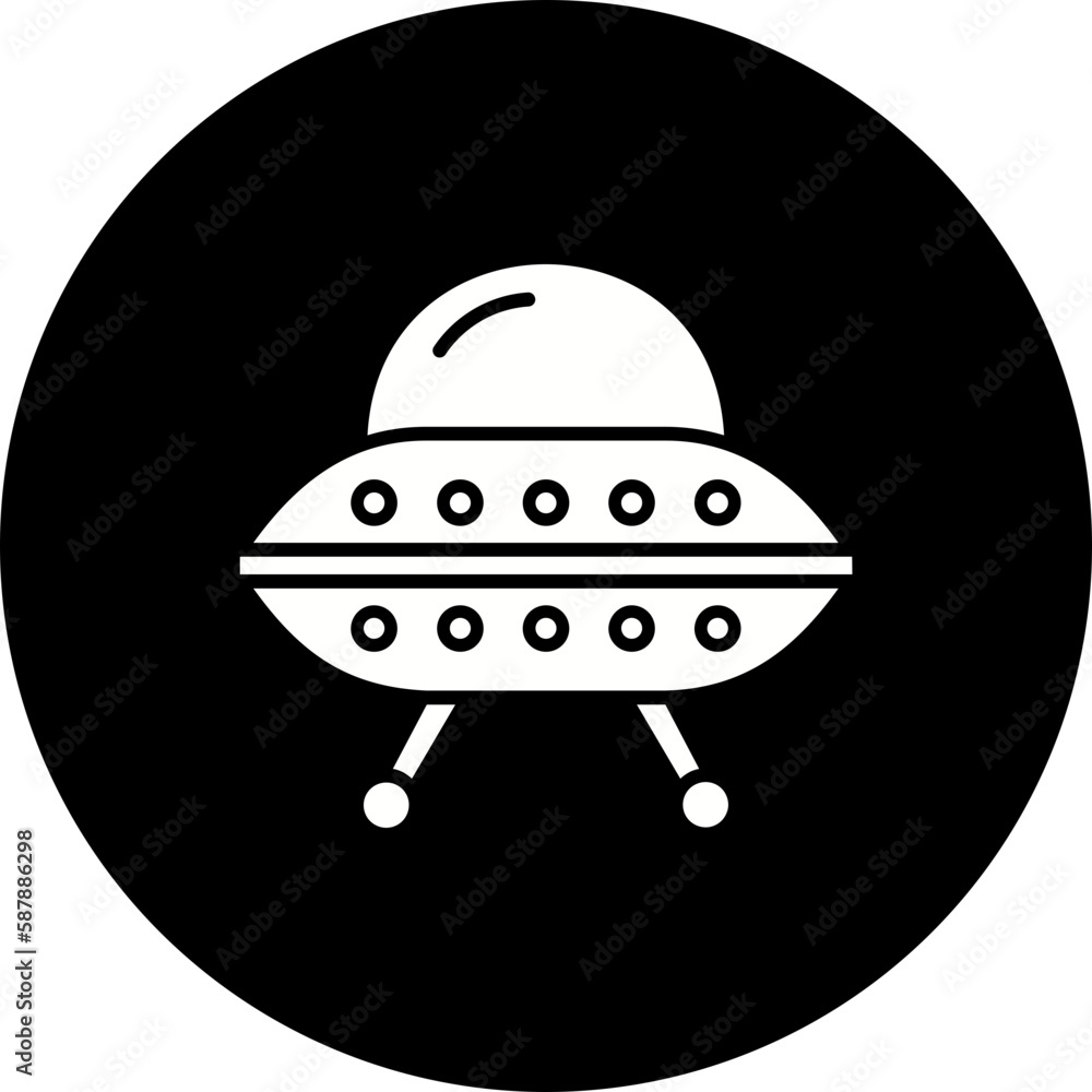 Sci Fi Glyph Inverted Icon Sci Fi Glyph Inverted Icon