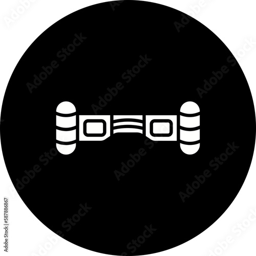 Hoverboard Glyph Inverted Icon