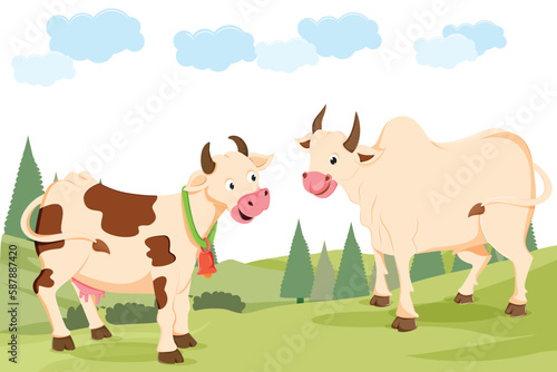 Talking Cute animal Cow and Ox