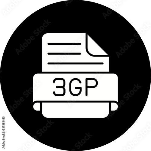 3gp Glyph Inverted Icon