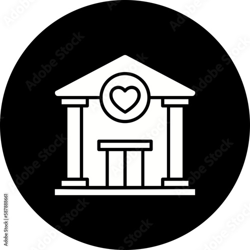 Non Profit Organization Glyph Inverted Icon