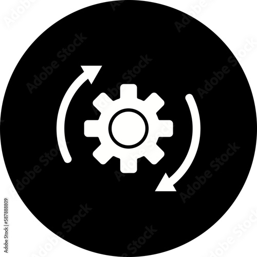 Cycle Glyph Inverted Icon