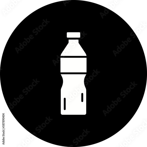 Water Bottle Glyph Inverted Icon