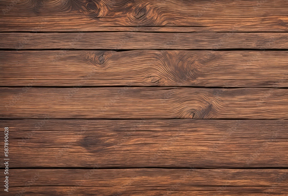 Naklejka premium A wooden wall with a brown wood background that has a wooden texture that says wood grain.