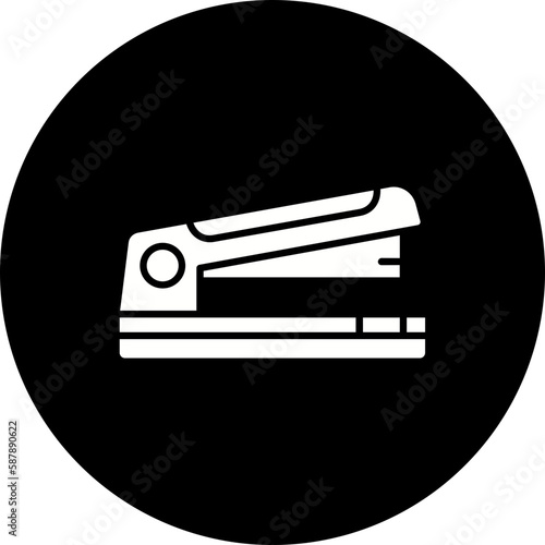 Stapler Glyph Inverted Icon
