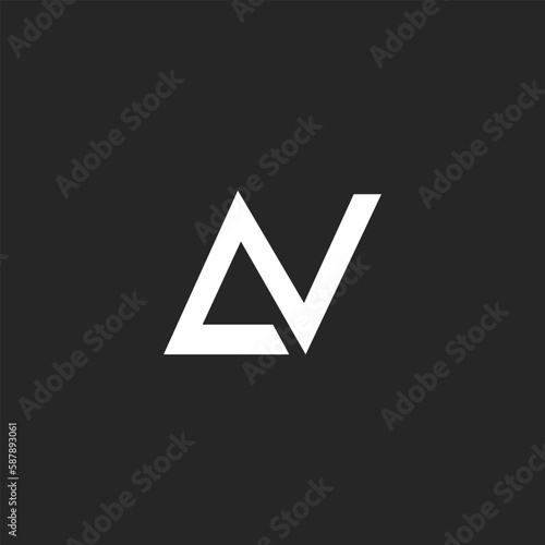 Minimal AV logo designs illustrations vector icon