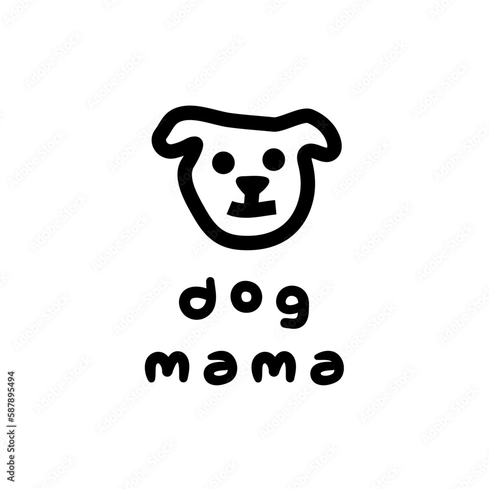 Dog Mama Mother Pet Animal Illustration Icon Fun Cute Playful Motivation Black On Clear Background Dog Mama Mother Pet Animal Illustration Icon Fun Cute Playful Motivation Black On Clear Background