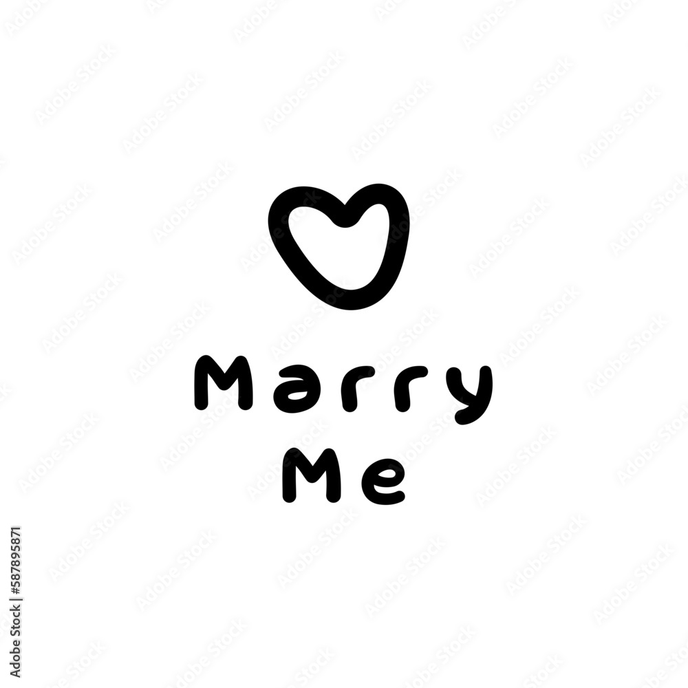 Marry Me Marriage Proposal Couple Husband Wife Illustration Icon Fun Cute Playful Motivation Black On Clear Background Marry Me Marriage Proposal Couple Husband Wife Illustration Icon Fun Cute Playful Motivation Black On Clear Background