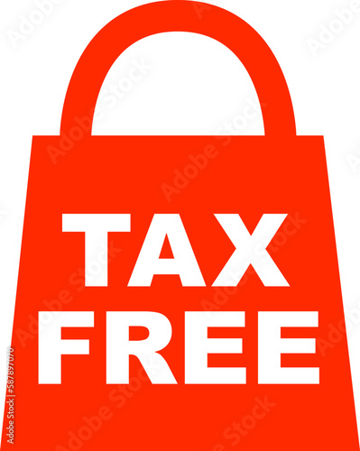 Shopping bag illustration TAX FREE mark 2