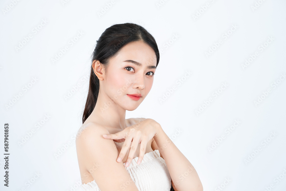 Asian woman with white skin and healthy skin Asian woman with white skin and healthy skin