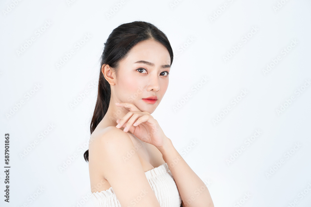 Asian woman with white skin and healthy skin Asian woman with white skin and healthy skin