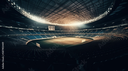 Soccer Stadium. Sport Arena. Generated AI photo