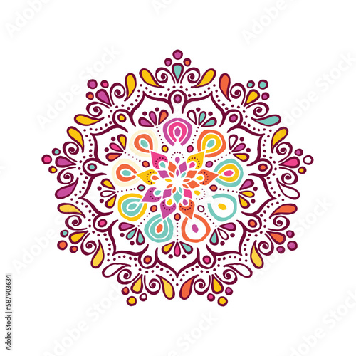 abstract floral mandala design