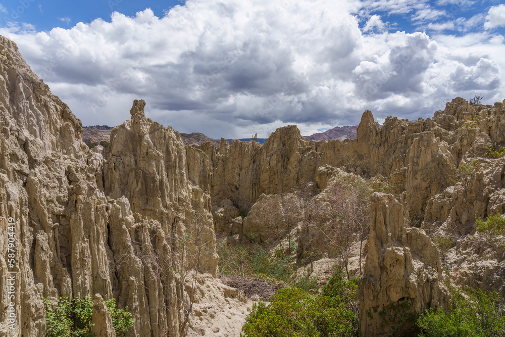 Moon Valley (Valle de la Luna) in La Paz, Bolivia