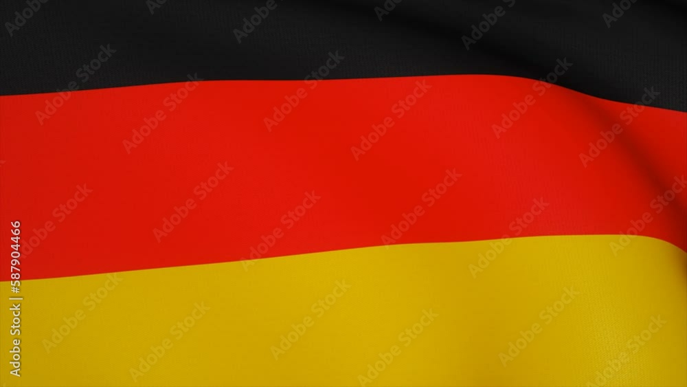Seamless Loop of the Germany Flag Blowing in the wind, Background Animation, 3D Render, 4k Resolution Seamless Loop of the Germany Flag Blowing in the wind, Background Animation, 3D Render, 4k Resolution