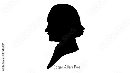 Edgar Allan Poe silhouette photo