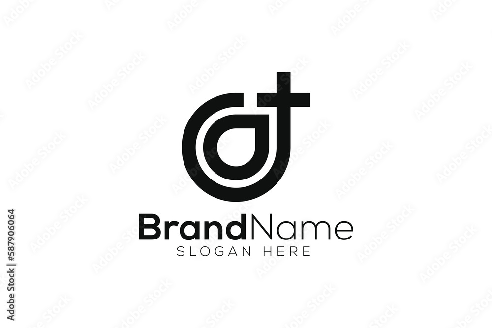 Christian plus logo design template Christian plus logo design template
