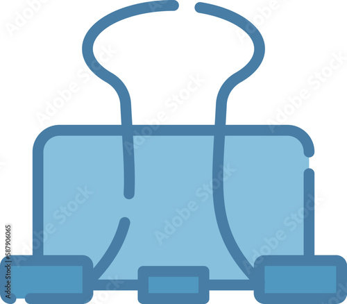 A binder clip, less commonly known as a paper clamp 