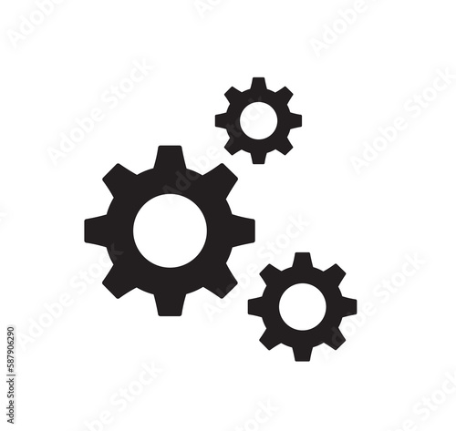 Setting icon sign and symbol. Gear vector icon.