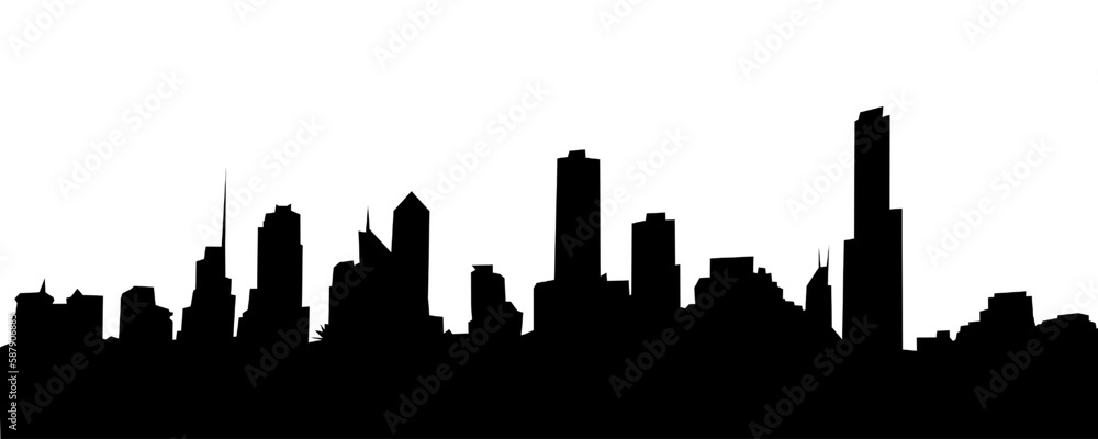 City, background illustration. Black 