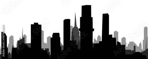 City, background illustration. Black  © Nafi