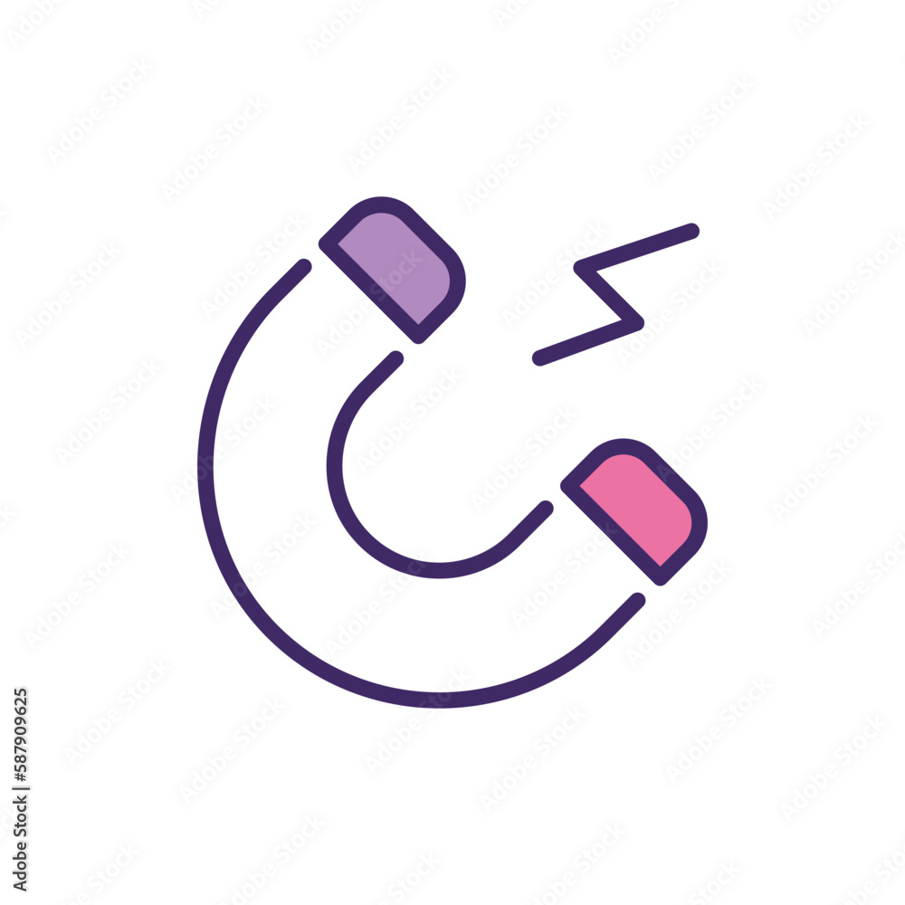 Magnet icon vector stock.