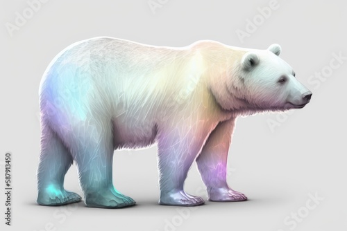 polar bear on white background