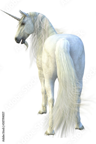 white horse unicorn fantasy creature