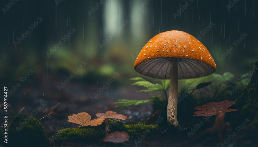 Fototapeta premium Muschroom Generate Ai