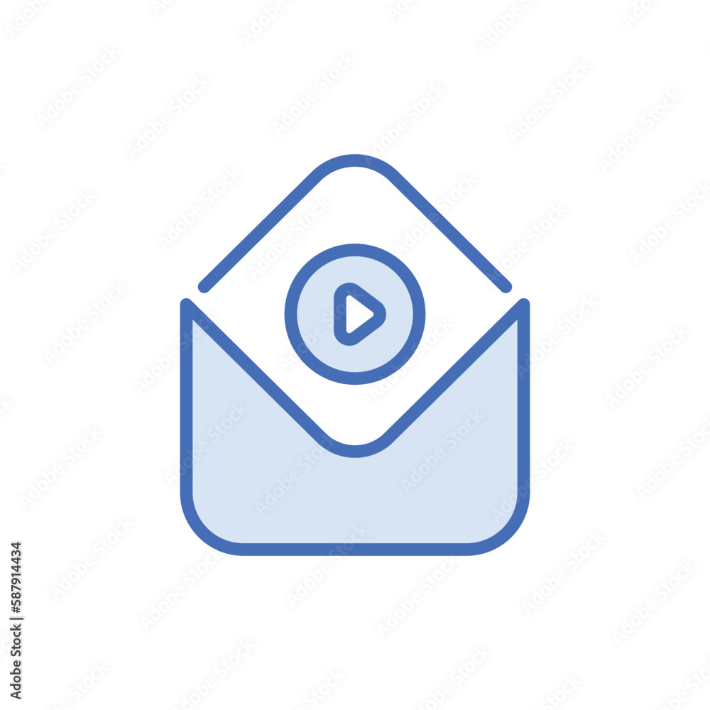 Video Mail icon vector stock. Video Mail icon vector stock.