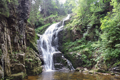 Kamie  czyk Waterfall  the highest waterfall in the Polish part of The Karkonosze Mountains falling from a rocky wall to the Kamie  czyk Gorge