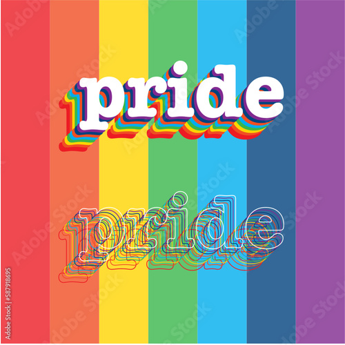 a rainbow background with some text and a pair of lgbt flags