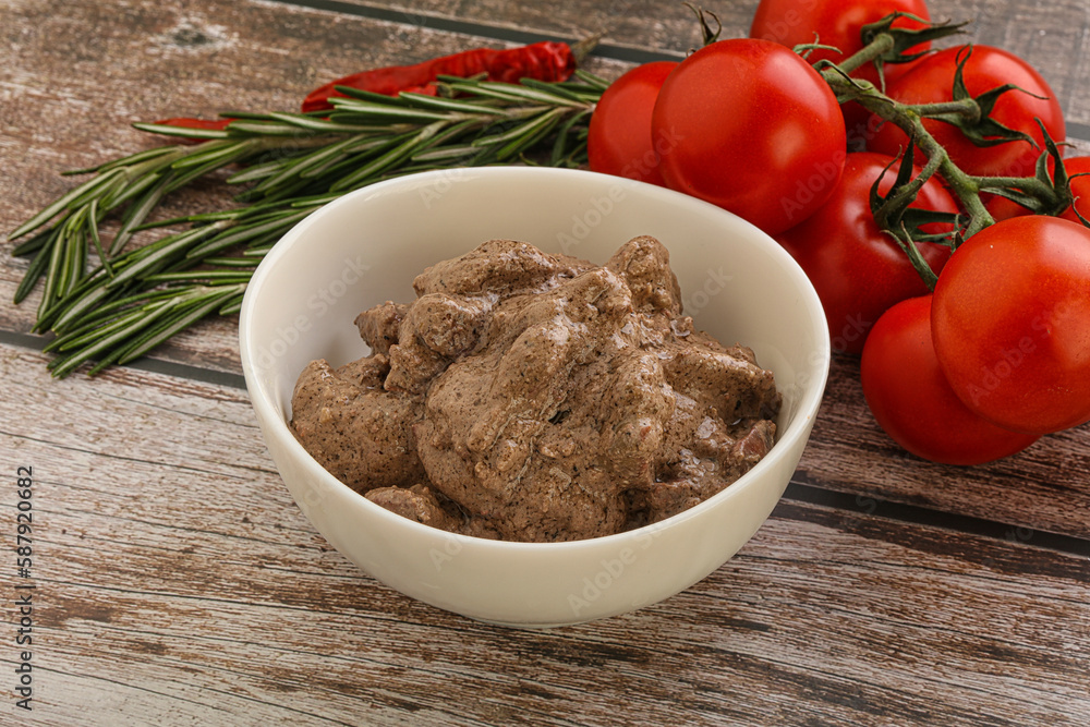Soft chicken liver with cream Soft chicken liver with cream