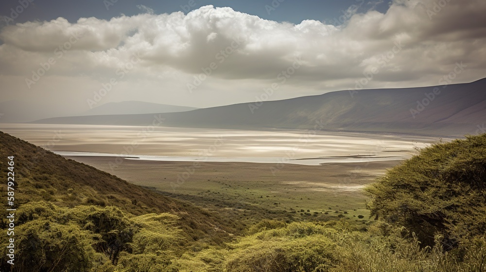  Kenya and Tanzania Ngorongoro Crater photorealistic 