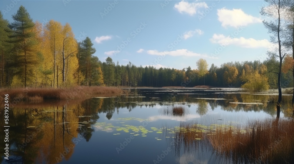  Lithuania AukStaitija National Park photorealistic 