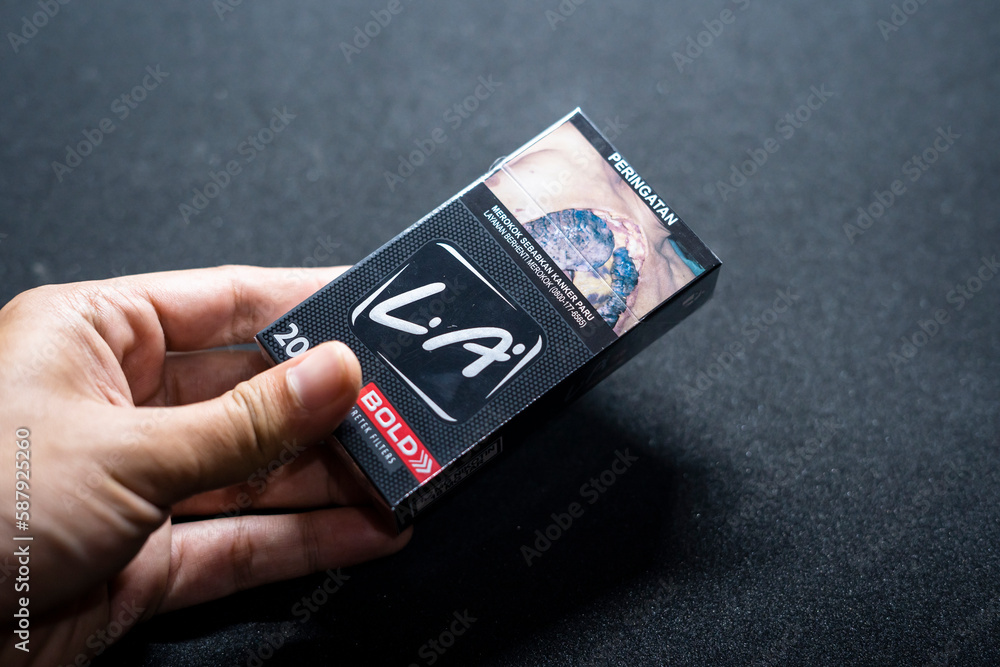 Jakarta, Indonesia. March 27, 2023 LA Bold close up. Packaged