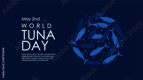 world tuna day background template
