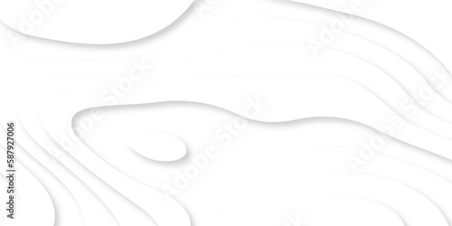 White abstract background 3d realistic design use for ads banner and advertising print design vector. 3d topography relief. Vector topographic illustration. 