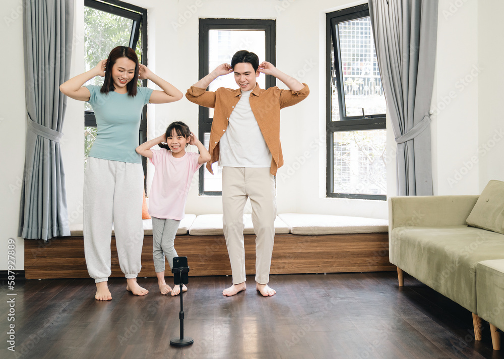 Young Asian family at home Young Asian family at home