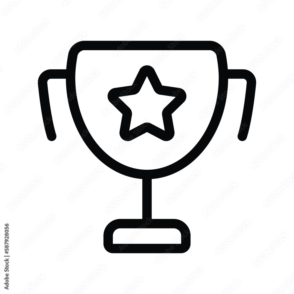 cup trophy, star champion simple line icon eps 10 cup trophy, star champion simple line icon eps 10