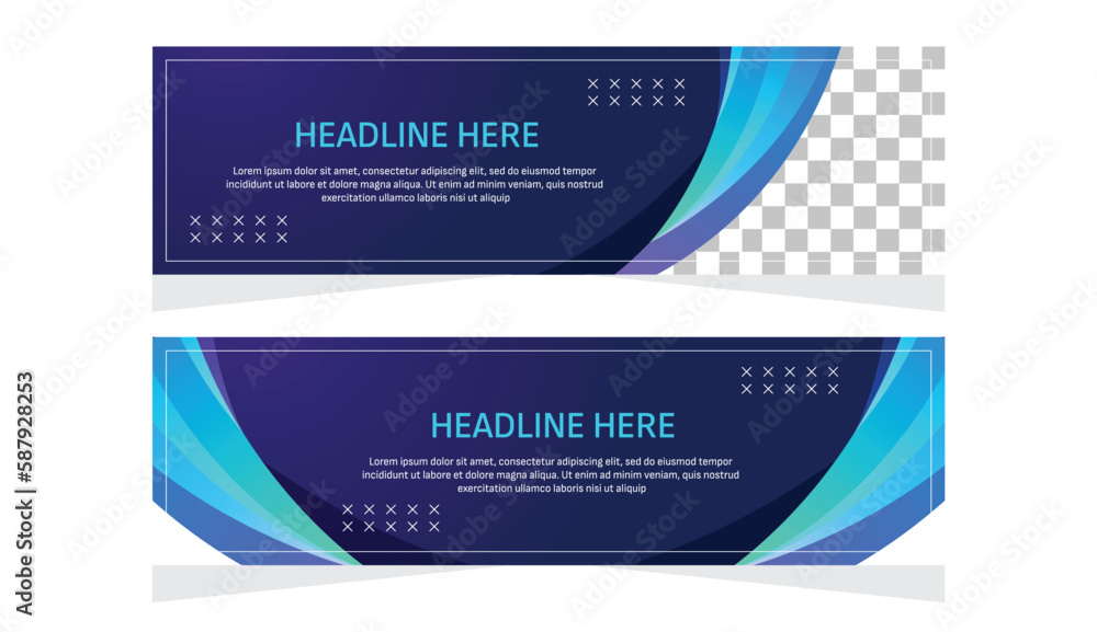 Modern banner business marketing template design
