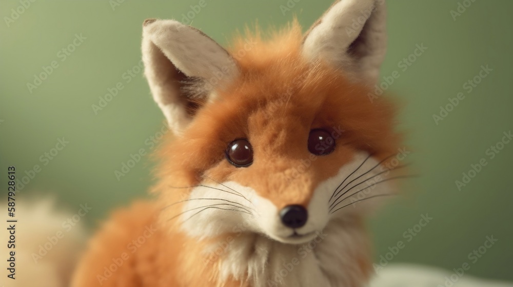 Obraz premium stuffed red fox vulpes