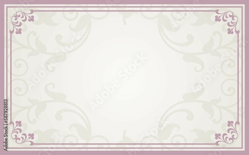 traditional wedding card design, paisley floral pattern , India 