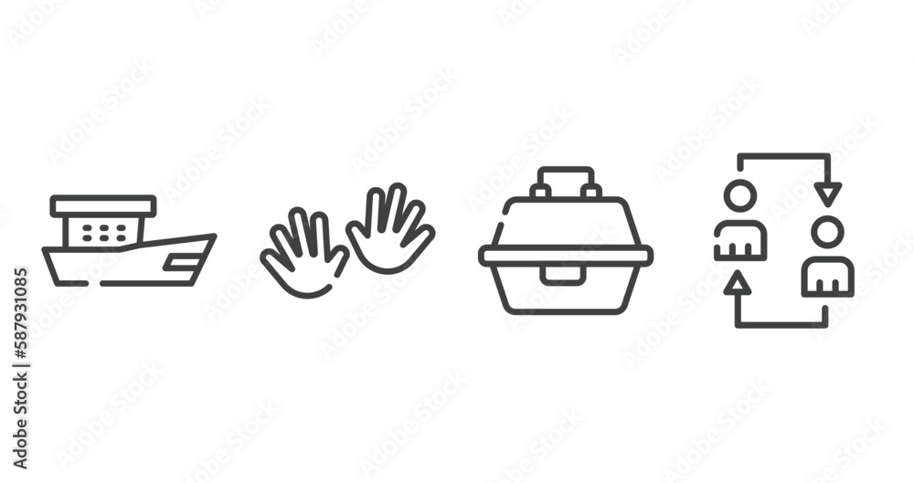 soccer outline icons set. thin line icons sheet included fishing boat, hand, tackle box, substitution vector. soccer outline icons set. thin line icons sheet included fishing boat, hand, tackle box, substitution vector.
