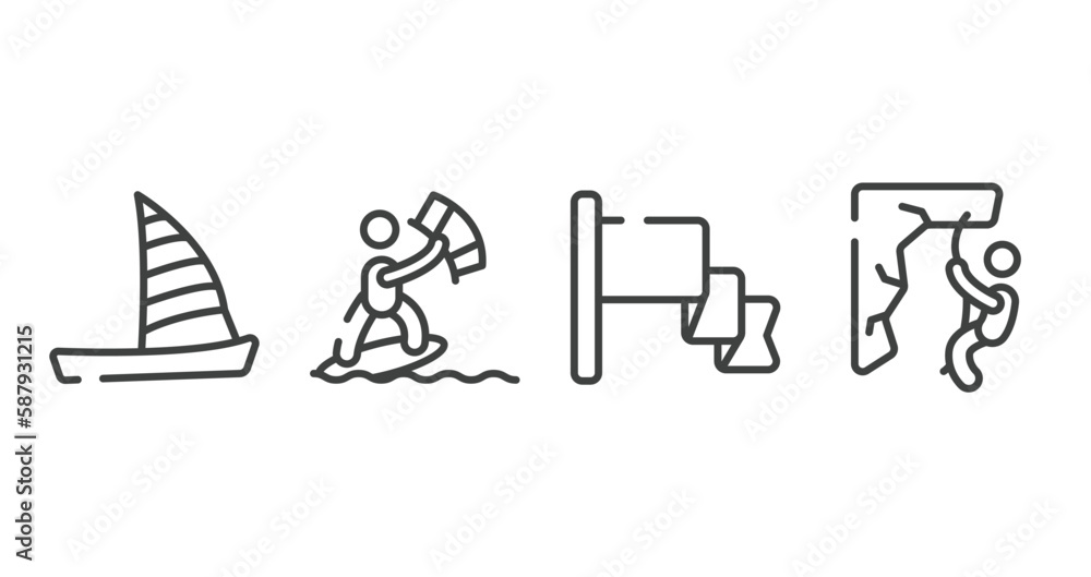x treme outline icons set. thin line icons sheet included catamaran, kitesurfing, red flag, abseiling vector. x treme outline icons set. thin line icons sheet included catamaran, kitesurfing, red flag, abseiling vector.