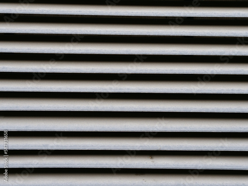 Close-up of the louvres of a ventilation system. photo