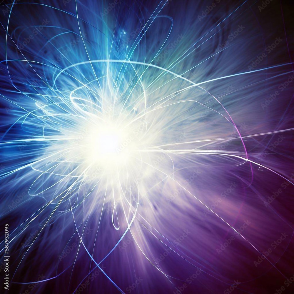 Fototapeta premium Particle physics studying the structure and properties of elementary