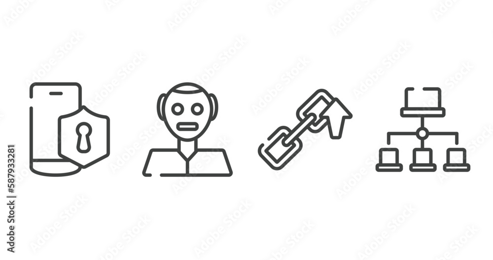 seo outline icons set. thin line icons sheet included vpn, humanoid, backlink, site map vector. seo outline icons set. thin line icons sheet included vpn, humanoid, backlink, site map vector.