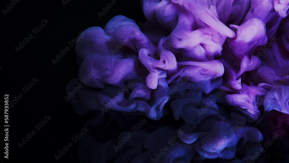 Dark Lilac Dreams Slow Motion Ink in Motion on a Dark Purple Acrylic Background Dark Lilac Dreams Slow Motion Ink in Motion on a Dark Purple Acrylic Background
