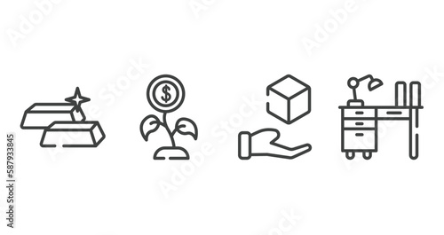 finance outline icons set. thin line icons sheet included start up, decentralized, payment method, hierarchical structure vector.